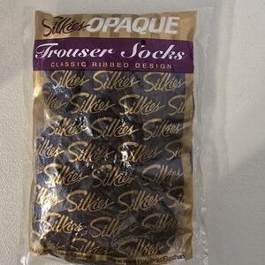 Vintage Silkies Opaque Trouser Socks Dark Brown-2 Pairs